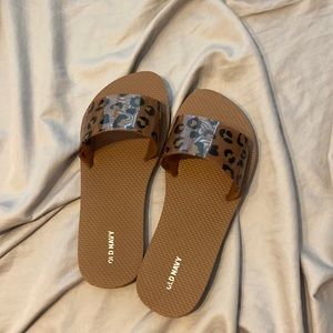Brown Old Navy Slides SIZE 8
